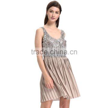 2017 Cloth Woman Short Summer Sequin Dress photo-3