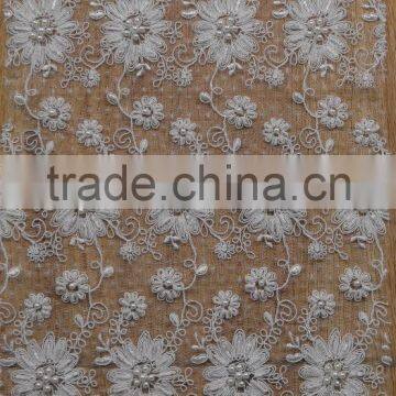 embroidered lace fabric