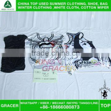 Wholesale Baled Clothing Short Sleeve Women T-Shirt used branded clothes