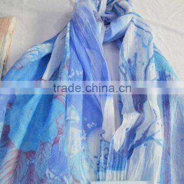 2017 Fashion New Popular Chiffon Print Lady Shopping Summer Voile Scarf 100%viscose photo-5