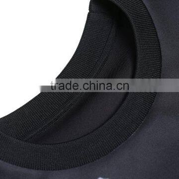 Fashion Printing O-neck Long Sleeve Black Thin Pullover Jersey t Shirt for Men photo-3