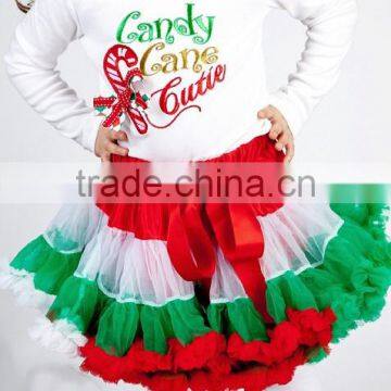 Lovely Girls Christmas Wear TuTu Dresses Red Pettiskirts Tulle Dress photo-5