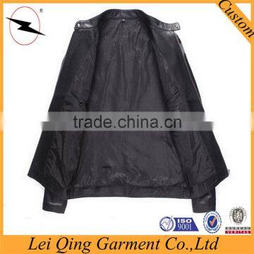 Latest Fashion Design Black Leather Men Winter Coat Fur Clothing Men Coat photo-3