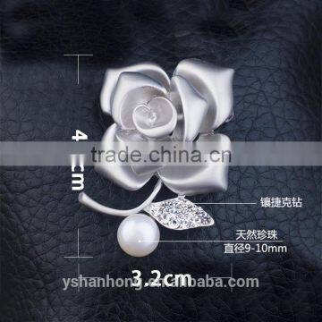 Wholesale Factory Price Rose Flower Grace Brooch in Stock for Wedding photo-4