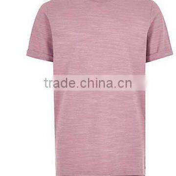 2017 China OEM slim tshirt heather color heather pink popular fashion fabric