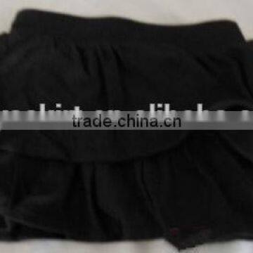 cupcake pageant dresses NEW Girls Skort Tiered Skirt toddler girls ruffle black cotton skirt solid color falbala skirt