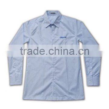100% Cotton Design China Made Casual Workwear Light Blue Dress Shirt photo-4