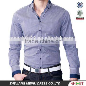 New Arrival 2016 Micro Check Slim Fit Casual Shirts for Men photo-3