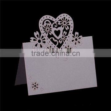 Paper Wedding Party Name Place Card Heart Mauve photo-1