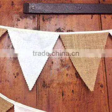 Rustic Burlap Bunting & Calico Flags Country Weddings Bunting & Barn Dance Bunting photo-3