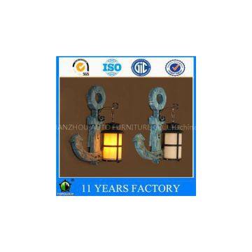 Century Industrial Ship Relaimed Wood Vintage Wall Light Cafe