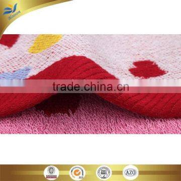 China Manufacturer Wholesale Cheap Couple Towels Heart-shaped Jacquarded Bamboo Face Towel Red and Blue Wedding Towel 35cm*75cm photo-3