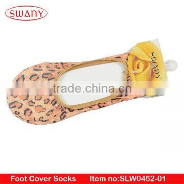 printing leopard with cushion sole foot cover