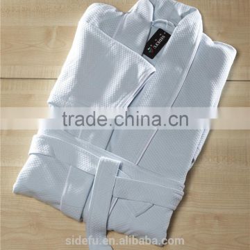 Hotel white shawl collar modal bathrobe men long style dressing gown for men