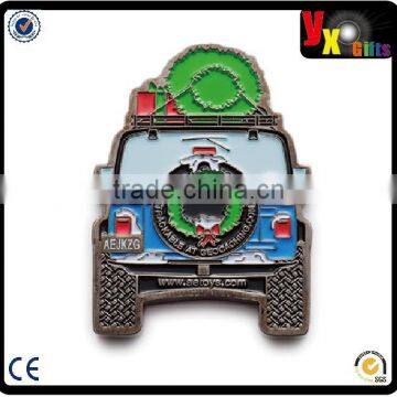airline uniform badge/Custom 1 sided boat metal coin for business gift