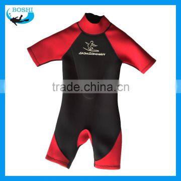 Shorty neoprene smooth skin wetsuit for kids