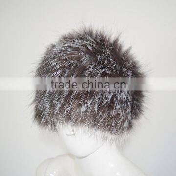 SJ815 Women Silver Fox Knit Cheap Fur Christmas Headband