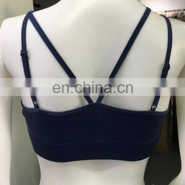 2017 Women Sport Support Workout Bra With Ties And Beautiful Pattern photo-2