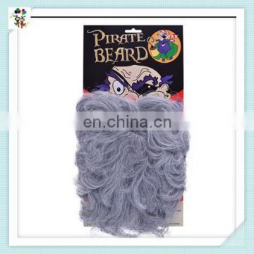 Grey Captain Caribbean Pirate Long Wavy Party Fake Beard HPC-0377