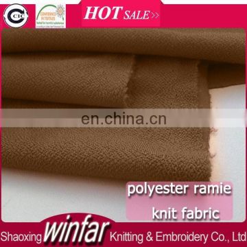 Winfar Textile New Design 75D DTY Ramie Thick Scuba Polyester Fabric