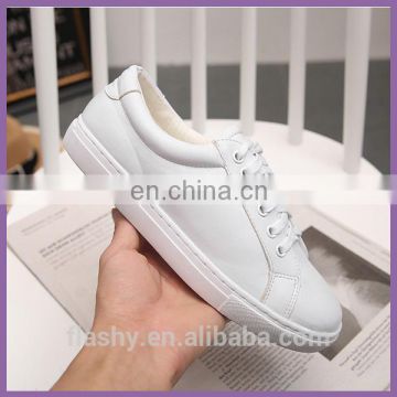 Wholesale lady causal shoes lace up women sneakers flat shoes 2017