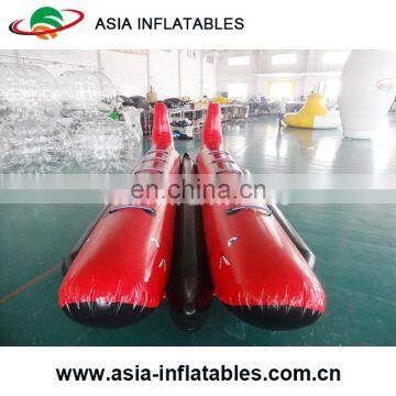 Red Shark Boat Commercial Banana Sled / Banana Boat Inflatable Rafts & Rides/ Inflatable Banana Boat