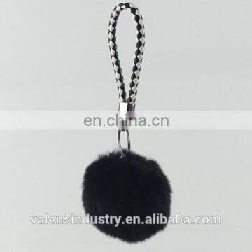 Customized Design OEM/ODM Wholesale Faux Fur Pom Poms Www Pom Com Keychain Girls' Bag Accessory Car Pendant photo-3