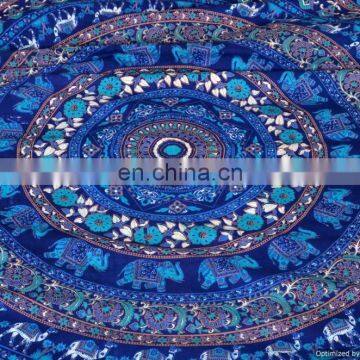 Indian Elephant Mandala Duvet Cover Throw Quilt Cover Hippie Bedspread With Loops Closure