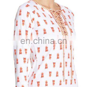 Custom Made Sublimated Long Sleeve Upf 50 Women Spandex Lycra Rash Guard photo-3