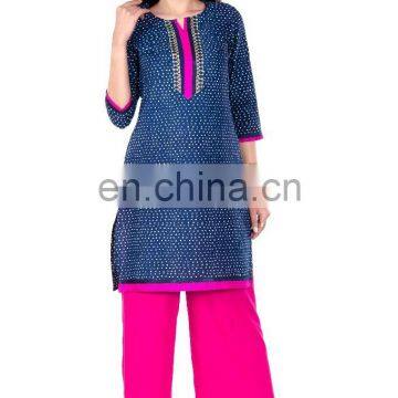 Indian Traditional look short printed kurta made up of 100% cotton fabric