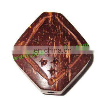 Handmade Coconut Shell Beads, Size : 31x29x11mm BWCCN009