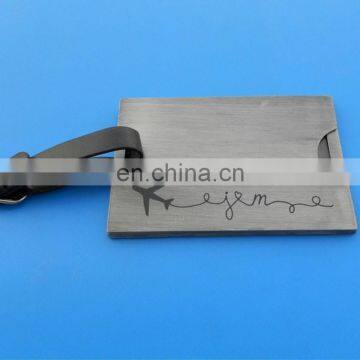 customised airplane logo design OEM metal tags for luggage