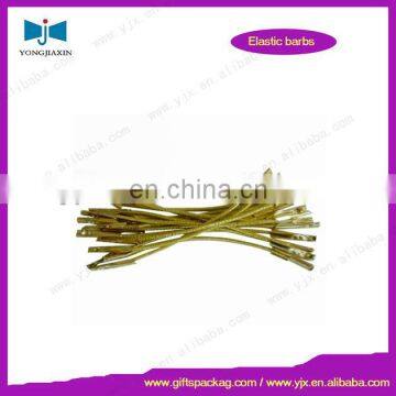 gold elastic string with metal ends/barbs/clips