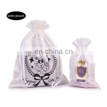 Cheap Silk Drawstring Satin Bag with Logo Printing ,Gift Satin Bag