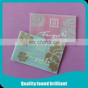 customized brand satin woven label for suit manufacoty