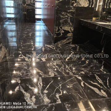 Royal Ballet,black Landscape Granite, Black Waves Granite,black Granite Wall Pavings,worktop,background Wall photo-2