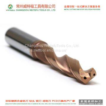 WTFTOOLS non-standard customerized tungsten carbide square hole drill bits with coolant hole