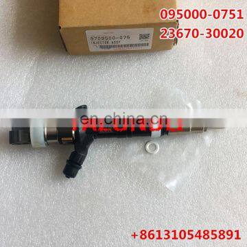 100% Original New Fuel Injector 095000-075 /095000-0750 /095000-0751 for Land Cruiser 3.0 D4d 1KD-FTV 23670-39025 23670-30020