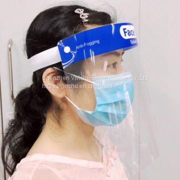 Double Sided Anti-fog Clear Full Face Shield for COVID-19