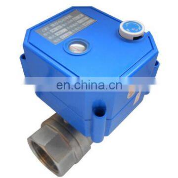 CWX-25S DN15 G1/2" BSP 2 way SS with manual override function electric motor operated ball valve DC12V / DC3-6V 5 wires