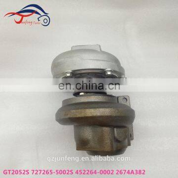 GT2052S Turbo 727265-5002S 2674A382 Turbocharger for Perkins Industrial Caterpillar 3054 T4.40 Engine