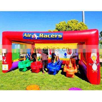 Folding carnival party sport game equipment, inflatable air theme race rides for sale