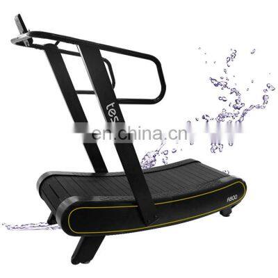 Curved treadmill & air runner   save energy quiet exercise running machine self-generate without motor gym fitness equipment