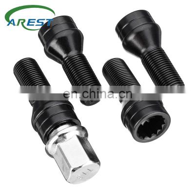 4pcs/set M14 x 1.25 Wheel hub Locking Bolts Lug Nut Anti-theft Screw With Key For BMW R50 R52 R53 1 2 3 4 5 6 7 Series For Mini