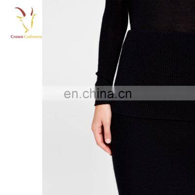 Вязаное платье изCashmereдля женщин с вырезом на плечах, сверхдлинное photo-3