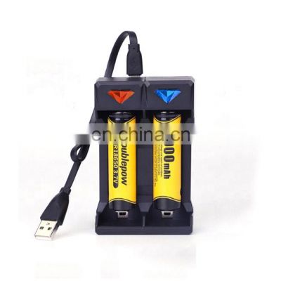 Universal 3.7V USB rechargeable li ion battery chargers lithium li-ion batteries charger 18650 2 slots battery chargers