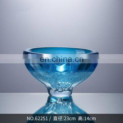 European Home Decorative Blue Vase Crystal Glass Vases For Office Table Custom photo-4