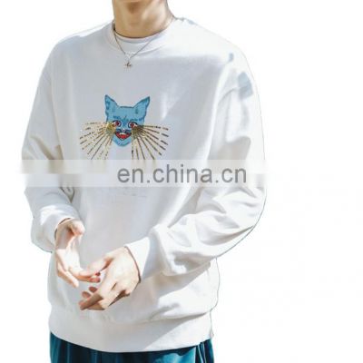 wholesale price printing design plain sweatshirt custom design men clothing in winter