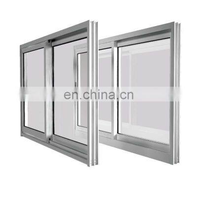 Custom office sliding glass window with aluminum frame