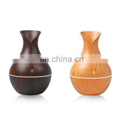 LED Light Night Cold Fog USB Wooden Mini Essential Oil Diffuser for Aromatherapy